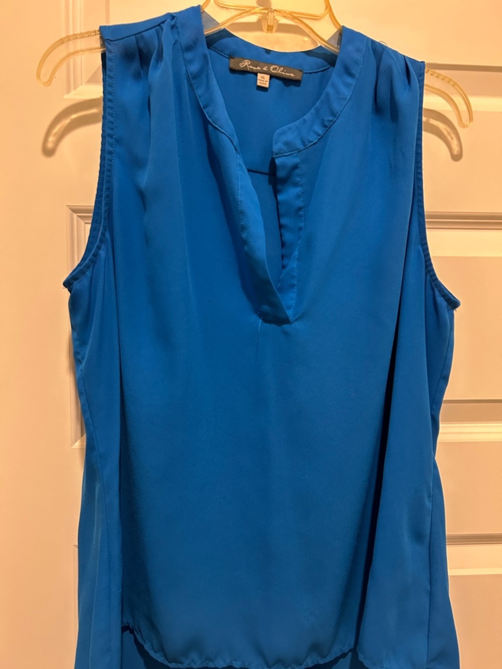 Rose & Olive Cobalt Blue V-Neck Sleeveless Camisole